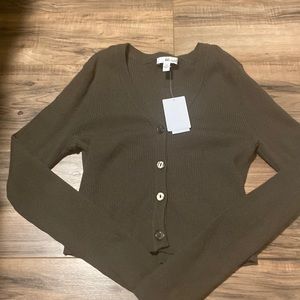 Green cardigan, XS